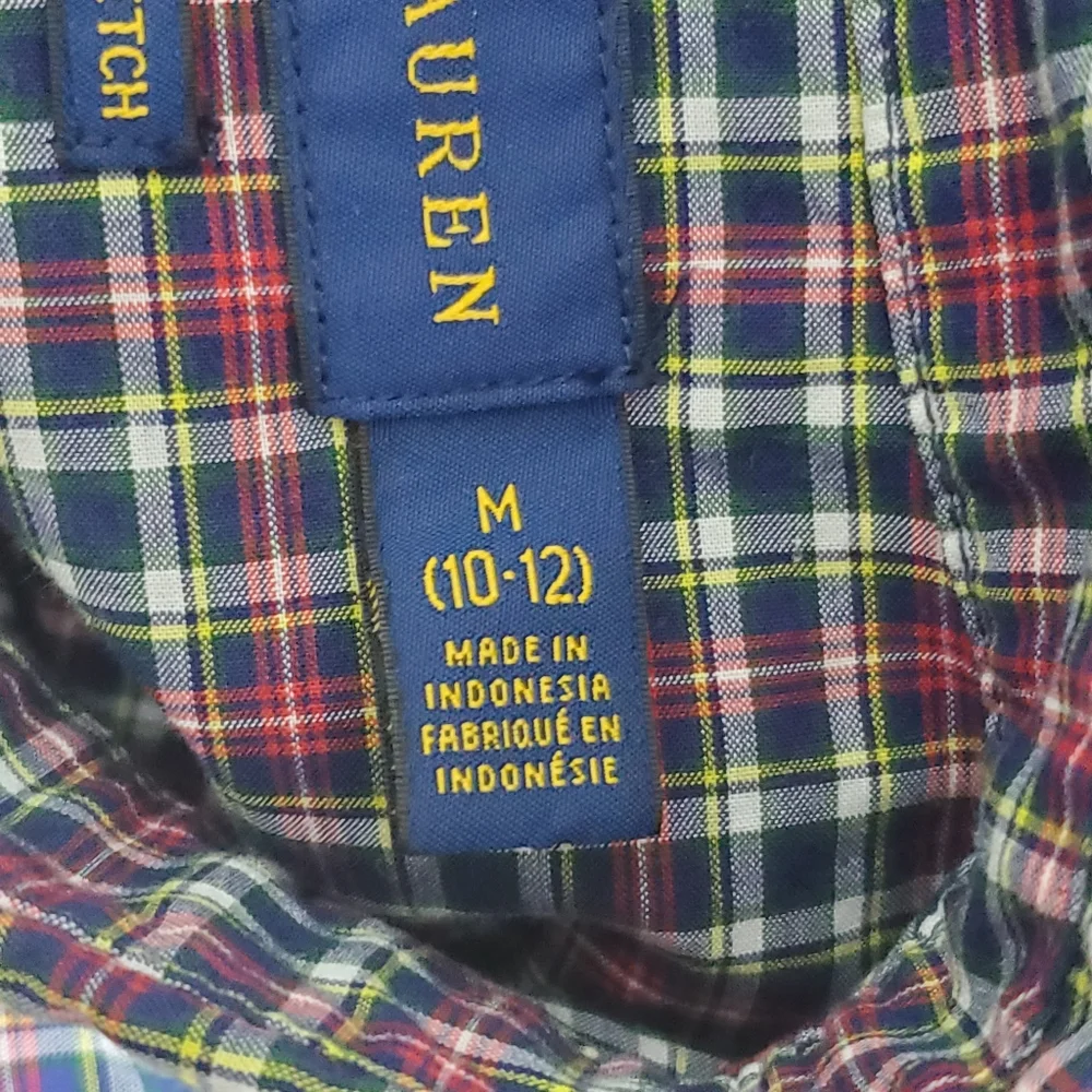 Ralph‎ Lauren Kids Plaid Button-down Long Sleeve Shirt. Size: M (10-12)